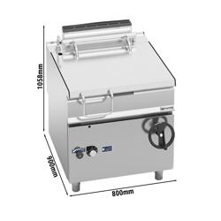 Tigaie basculantă pe gaz - 80 litri - 20 kW - cu volan