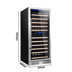 Vinkyl Eco - 2 klimatzoner - 305 liter - max 116 flaskor