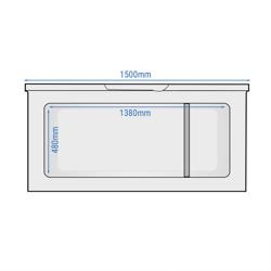 Ladă de congelare - 1504x695 mm - 469 litri - cu plasă despărțitoare - cu coșuri (incluse)