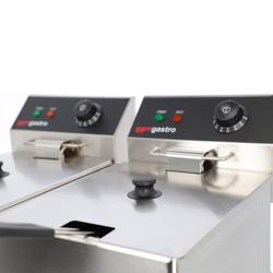 Dubbele elektrische friteuse - 8+8 liter - 6,5 kW