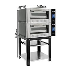 Pizzaoven op gas - 18x 30cm - Digitaal - incl. onderstel
