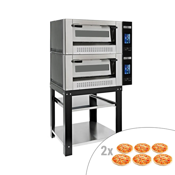 Pizzaoven op gas - 12x 30cm - Digitaal - incl. onderstel