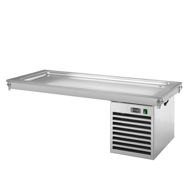 Mesa fria de encastrar - 1,8m - +2 ~ +8 °C - 5x GN 1/1
