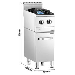 Gasfornuis – tafelmodel - 6,5kW - 2 branders - open onderstel