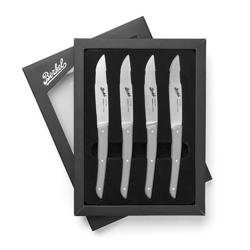 (4 pieces) BERKEL | Steak Knife Set – 110 mm Blade - AISI 420C Stainless - Grey Handles