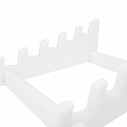 Snijplankrek - 410x330x180mm - Polyethyleen - Wit - Voor 6 planken tot 200mm