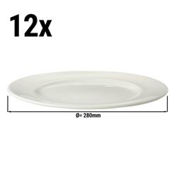 (12 pièces) LUX - Assiette Maastricht - Plate - Ø 280 mm - Ivoire