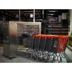 Dezinfekční systém pro nákupní vozíky - 50 W - nerezová ocel - 36 l - 1830x850x1640 mm