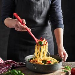 ZWILLING | Pasta Spoon – Red Silicone, Heat‑Resistant to 230°C - 290 mm - Non‑Slip Grip