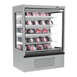 Vitrine murale réfrigérée - Libre-service - 1330mm - 470L - avec 4 étagères - arrière fermé - avec rideau de nuit