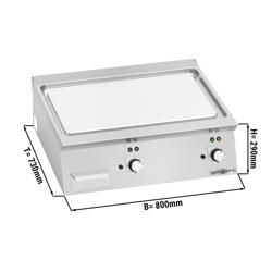 Elektrische bakplaat - 9,6kW - Glad