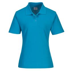 (5 stuks) Dames poloshirt - lichtblauw - Maat: XL
