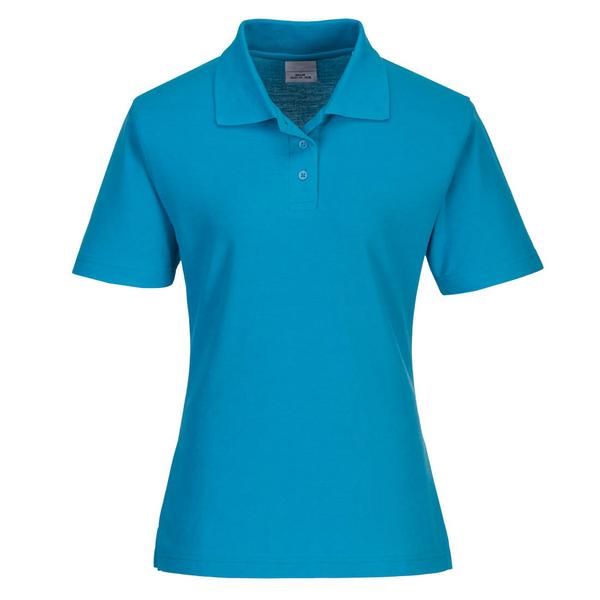 Dames poloshirt - lichtblauw - Maat: XS