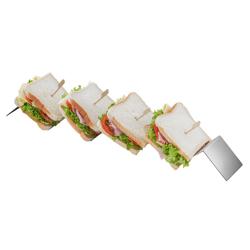 Présentoir snack - 4 niveaux - Inox