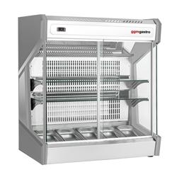 Vetrina refrigerata da banco - per 5x GN 1/3 - 220l - 1003mm - 2 porte scorrevoli in vetro - con 2 ripiani - LED interni; schienale a specchio