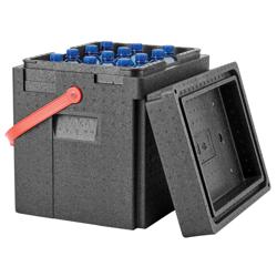 (1 piece) CAMBRO | Cam GoBox® Beverage Carrier – 420×335×420 mm – Red shoulder strap – 4 hr temp hold