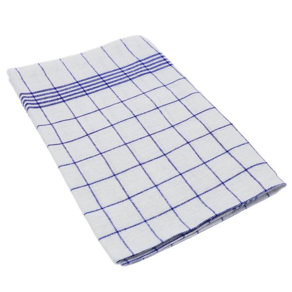 (200 pcs) Tea towel made of Linen‑cotton Checked - 50x70cm - Blue checked