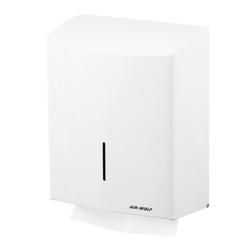AIR WOLF | Kağıt Havlu Dispenseri - 600 havlu için - paslanmaz çelik - beyaz