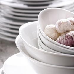 (6 db) White Delight - Lapostányér - coupe - porcelán - Ø 16 cm - fehér