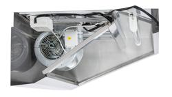 Ventilationskåpa 2,0 m - med motor, controller, filter och lampa