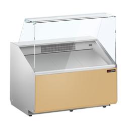 Koeltoonbank Alma - 944x979mm - 200 liter - kleur beige - front beige - rechte ruit