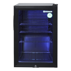 GASTRO-COOL | Minibar koelkast - 430mm - 62 liter - met 1 glazen deur - Zwart