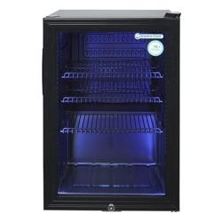 GASTRO-COOL | Frigider minibar - 430mm - 62 litri - cu 1 ușă din sticlă și iluminare LED - Negru