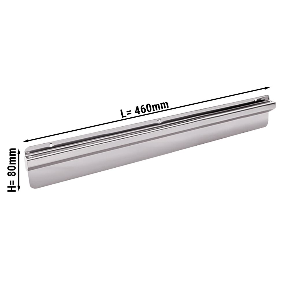 Calha para recibos em Aço inoxidável - 46 cm | porta-recados | | lista de pedidos | barra para pedidos | calha para notas
