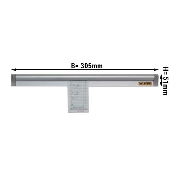 Porte-fiches - Aluminium - 305mm