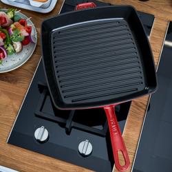 STAUB | GRILL PANS - American Grill - 260x260 mm - Fonte - Rouge Kirsch        