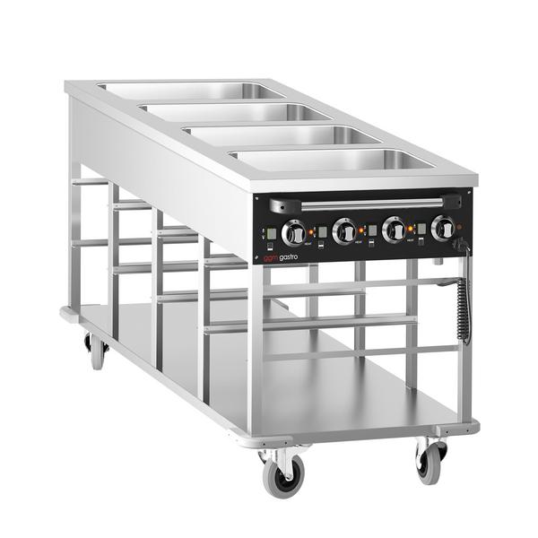 Термовізок Bain-marie - 4x GN 1/1 - температура ємності регулюється окремо