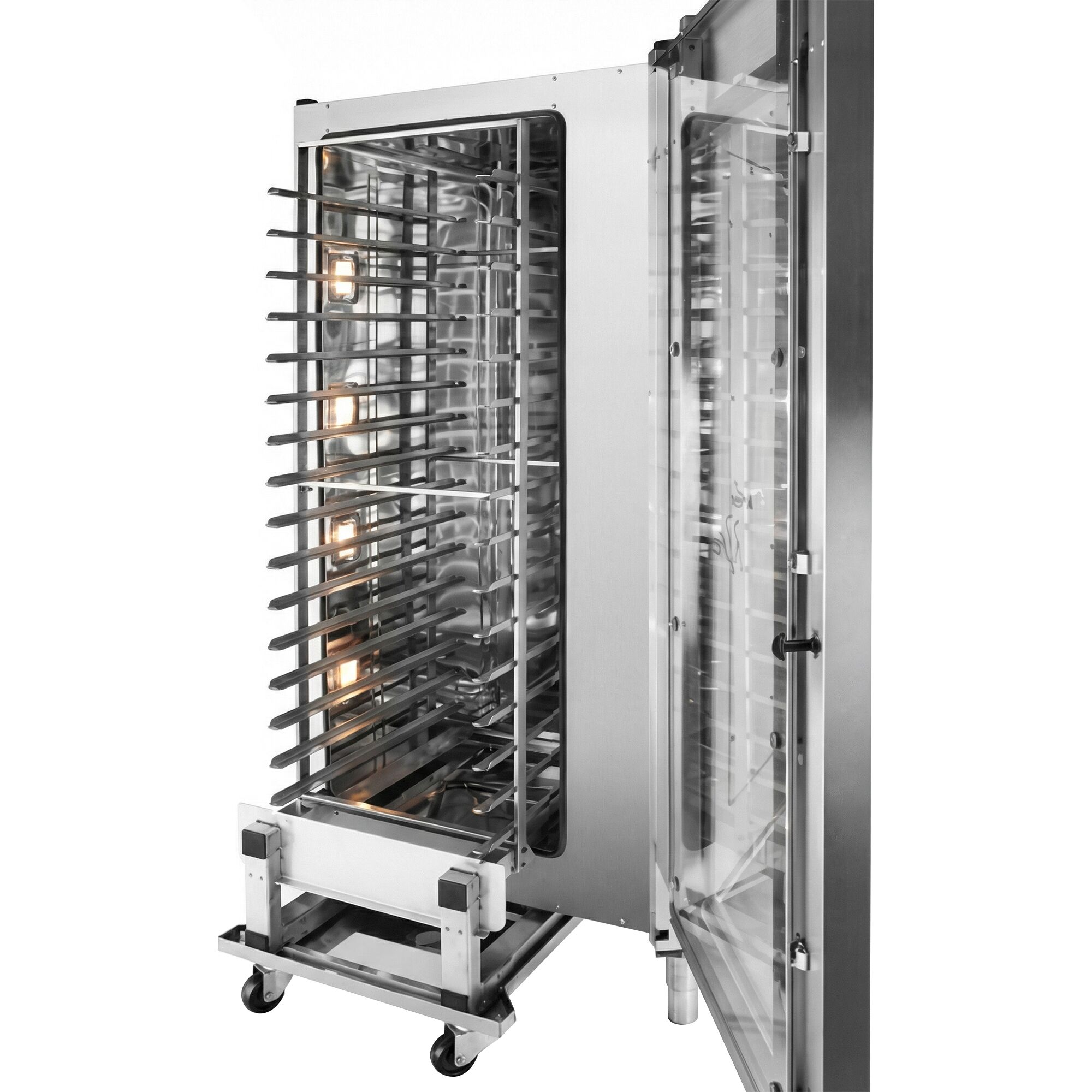 Carrello Porta Tablet Gastro RCTW - 20 Vani GN 1/1, In Acciaio Inox, Con Ruote E Freni - Foto 11