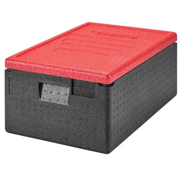CAMBRO | CAM GOBOX® -  pojemnik ładowany od góry - GN 1/1 - Czarny - Czerwona pokrywa