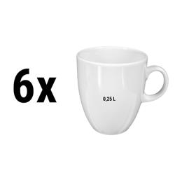 (6 stuks) SELTMANN WEIDEN | Mok - 0,25 liter - Wit/Uni
