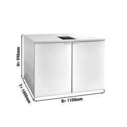 Hladnjak za bačve bez agregata | 4x50 L bačve | 1100x1000 mm