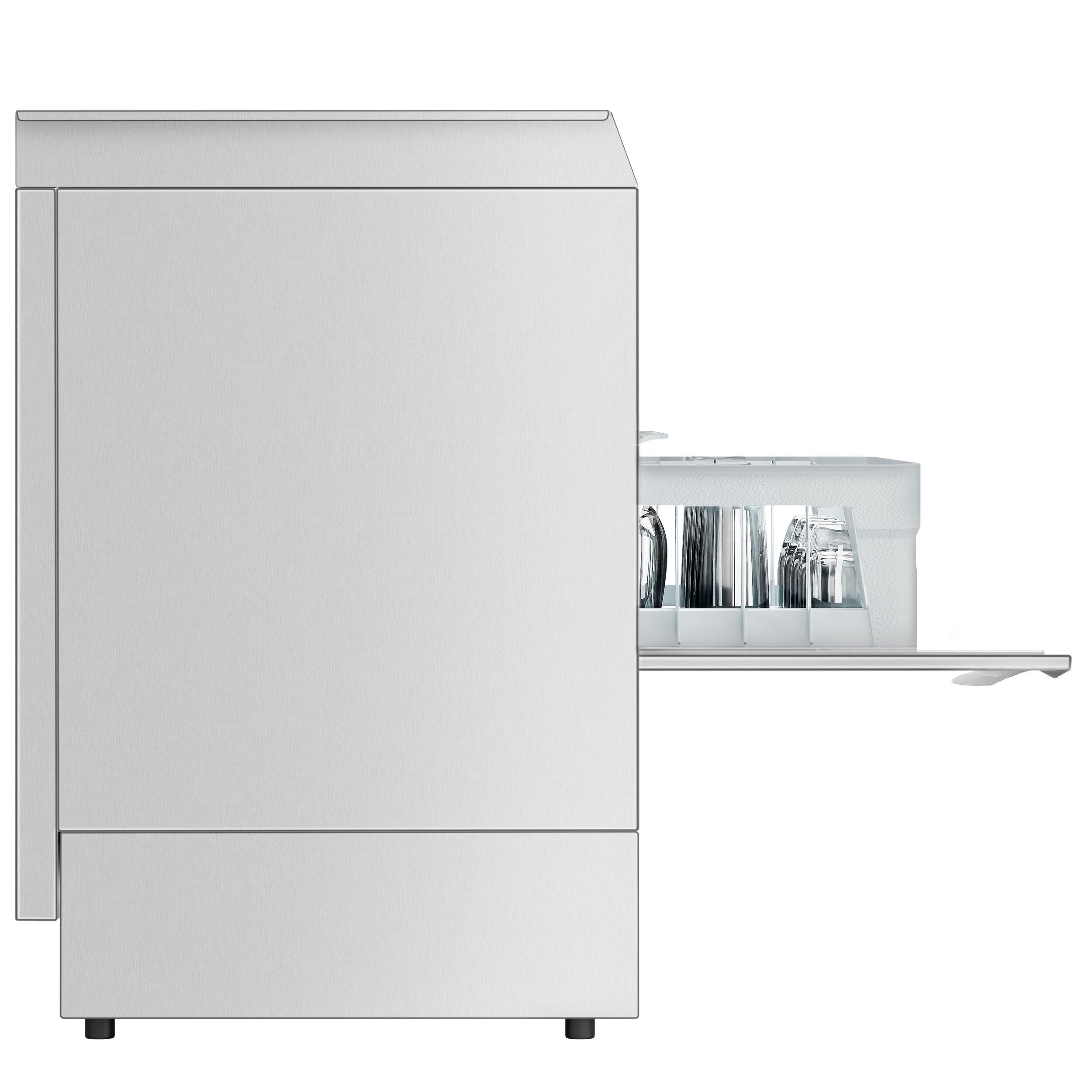 Lave-verres professionnel - Mécanique - 5kW - avec pompes à détergent, de liquide de rinçage et de vidange