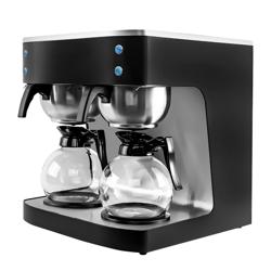 Aparat za filter kavu - 2x 1,8 litara - 4 kW - Sa 4 ploče za čuvanje topline - Uklj. 2 staklena vrča