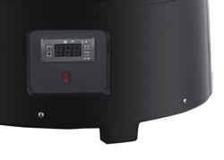 Panorama-koelvitrine - 73 liter - 503mm - dubbel glas - rond - met 4 draaiplateaus - zwart - NL