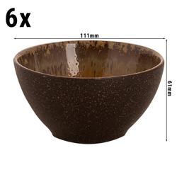 (6 pièces) CECIL - Bol - Ø 110mm - Marron         