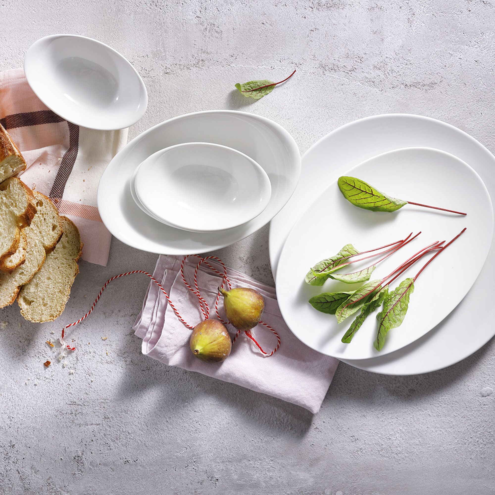 (6 pièces) WHITE DELIGHT - Assiette Coupe - Plate - Ø 320 mm - Blanc