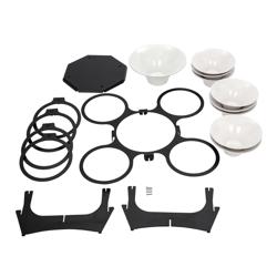 Etagère / Supporto per Buffet - rotante - nero - incl. 9 ciotole in melamina - rotonde