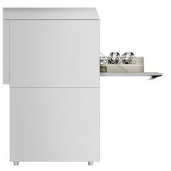 Lave-vaisselle professionnel - Panier 50x50cm - Commandes électroniques - 6kW - avec pompe de vidange + pompes doseuses détergent et liquide de rinçage