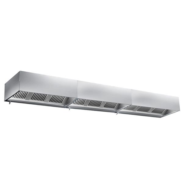 Commercial Wall-Mounted Extractor Hood – 5000mm – with Baffle Filters & Lighting