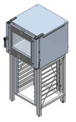 Support pour four combiné - 622x531x852mm - 9x GN 1/1 - Inox - compatible avec KB523 & BB443 - avec support de tôle