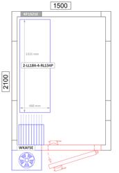 Étagère de base en aluminium - 1315x1800 mm - Capacité de charge : 600 kg
