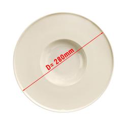 (12 adet) CHEF TASTE OF - Makarna Tabağı - Yuvarlak Çukur - Porselen, Ø280mm, Krem