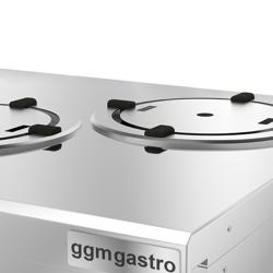 Tallriksdispenser KOPENHAGEN - med värme - 400 W, 230 V - 910x700x850 mm - Ø 120-280 mm - 120 tallrikar - rostfritt stål