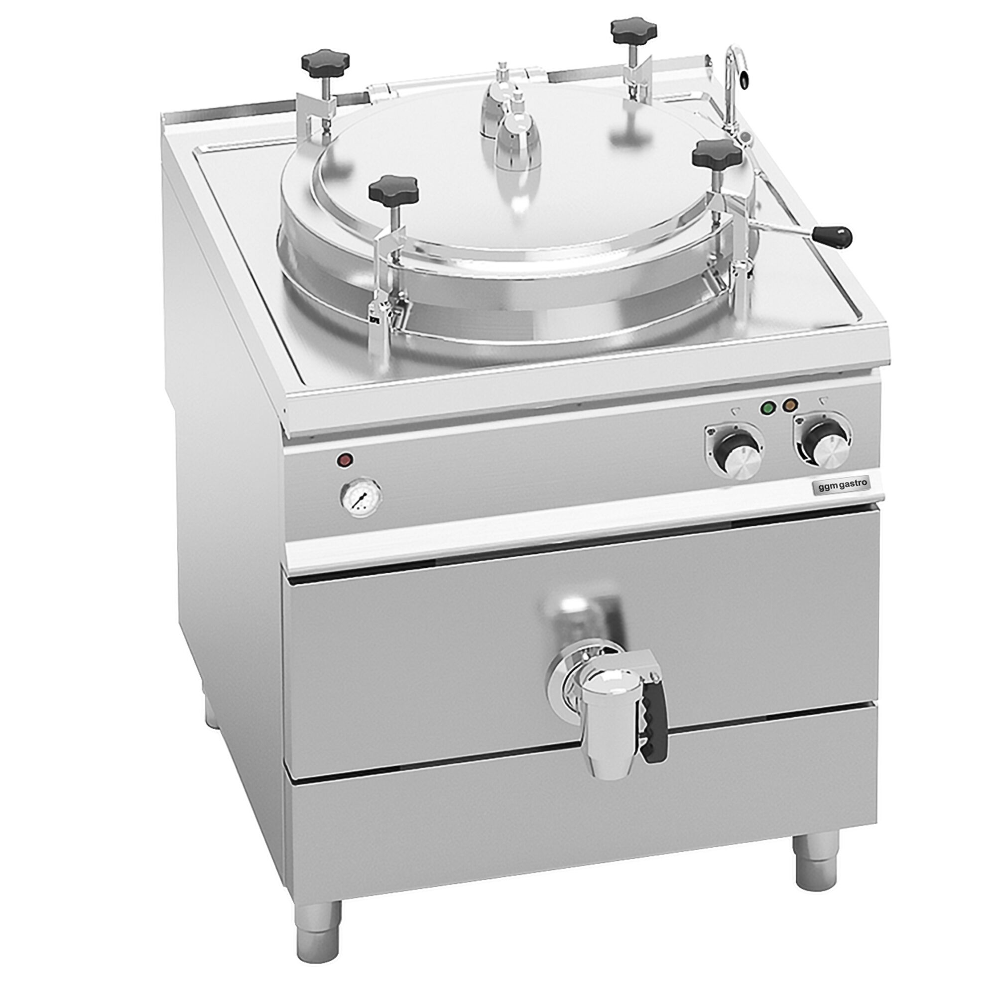Marmite sous pression électrique - 150L - 18kW - Chauffage indirect - avec arrivée d’eau