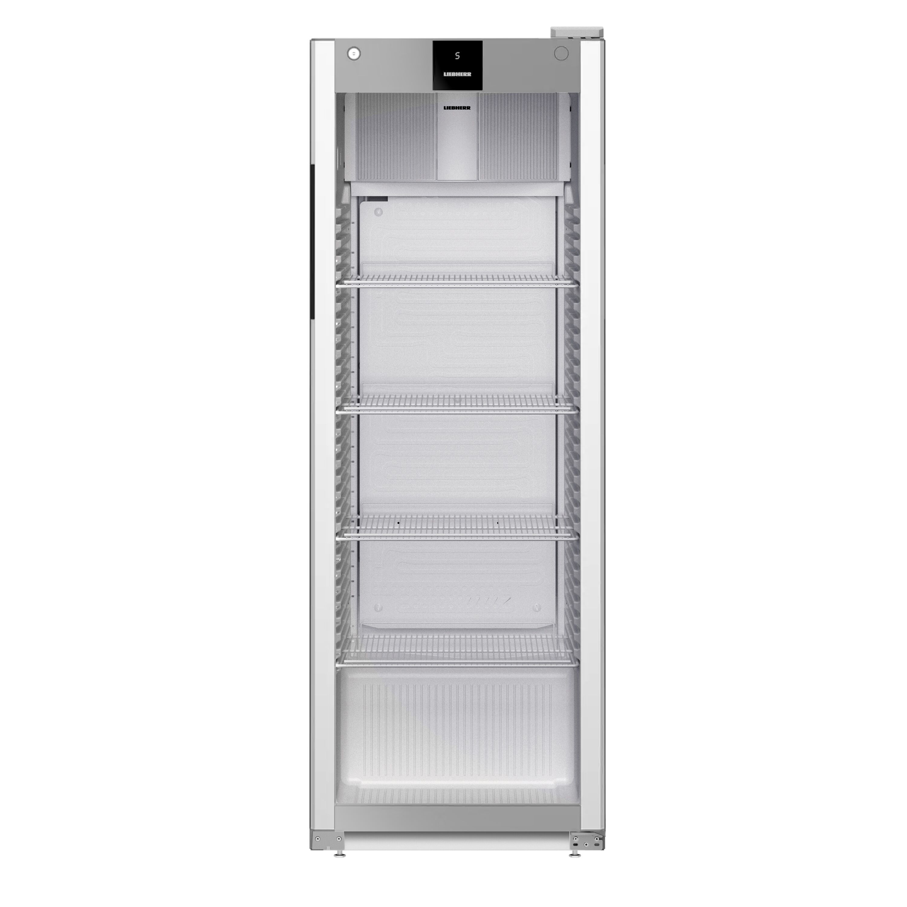 LIEBHERR | Réfrigérateur PERFORMANCE - 347 litres - Intérieur en plastique - Avec 1 porte en verre - Gris       