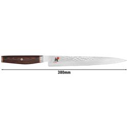 MIYABI | 6000 MCT Sujihiki Slicing Knife 240 mm – Straight Edge - Pakka Wood Handle - Made in Japan